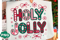 Preppy Holly Jolly Christmas PNG Product Image 1