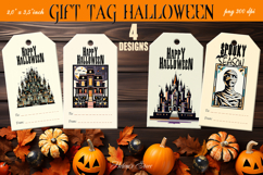 Halloween gift tags printable BUNDLE |Gift tag designs png Product Image 11