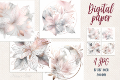 Luxury floral pattern digital papers jpeg | Scrap booking Product Image 1