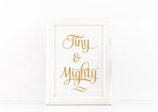 Tiny and Mighty Poster to Print Inspirational Quote + SVG files Product Image 1