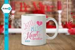 Little Miss Heart Breaker Svg, Valentine's Svg Product Image 3