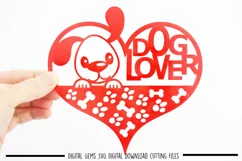 Dog lover paper cut design SVG / DXF / EPS / PNG files Product Image 6