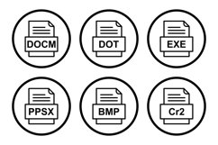 Set Of File Formats Icons Product Image 1