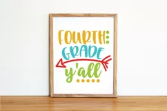 Fourth Grade y'all SVG Cut File - Back to School SVG DXF EPS Product Image 4