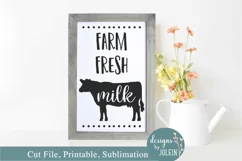 Farm Fresh Milk - SVG, Sublimation, Printable Product Image 2