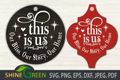 This is Us SVG - Family Round Home Sign SVG Cut File Product Image 4