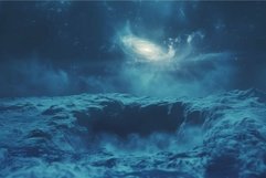 Mystical night sky over mountain terrain Product Image 1
