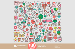Love Vibes clipart, Valentines clip art. Stickers Product Image 1