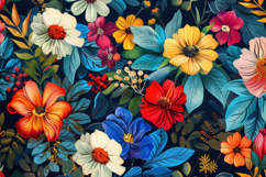 Colorful Collection of Flowers Background Wallpaper Product Image 1