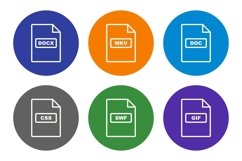 Set Of File Formats Icons Product Image 1