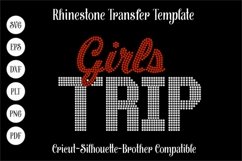 Girls Trip Rhinestone SVG Template Product Image 1