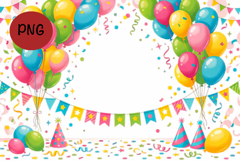 invitation balloon and confetti PNG Product Image 1