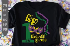 My First Mardi Gras Svg. Mardi Gra Baby Shirt, Bodysuit, Bib Product Image 1