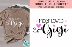 Most loved gigi svg, grandma shirt svg Product Image 1