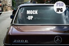 rear window car mockup, retro car Mockup, car decal mockup Product Image 1