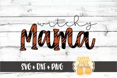 Witchy Mama - Buffalo Plaid Halloween SVG PNG DXF Cut Files Product Image 2