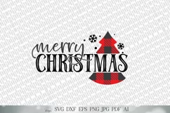 Merry Christmas SVG | Buffalo Plaid SVG | Christmas SVG | Wi Product Image 3