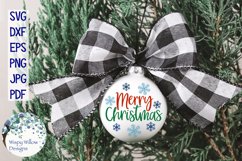 Merry Christmas SVG with Snowflakes Product Image 2