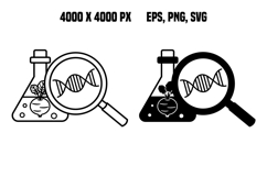 Plant DNA Lab Research Icons Product Image 1