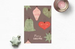 Vintage Christmas clipart | Cozy Holiday clipart ornaments Product Image 4