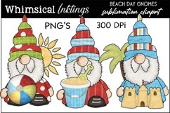 Beach Day Gnomes Sublimation Clipart Product Image 1