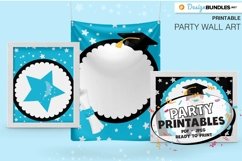 Printable Graduation boy party wall art - Printable Party Product Image 1
