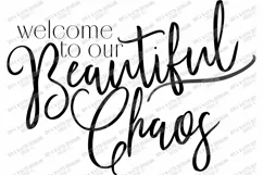 Welcome To Our Beautiful Chaos - Family Sign SVG EPS JPG Product Image 2
