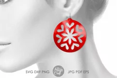 Round Earring, SVG cut files, heart jewelry Product Image 7