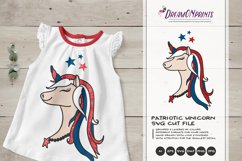 Unicorn SVG Cut File| Patriotic Unicorn Illustration Product Image 1
