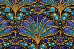 Luxe Art Nouveau Gemstone Pattern Product Image 1