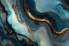 Luxury Teal Agate Marble with Gold Glitter Product Image 1