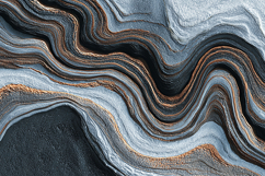 Abstract Black and Grey Marble Texture with Copper Veins Product Image 1