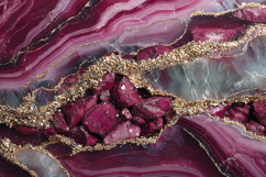 Luxury Pink Agate Crystal with Gold Veins Product Image 1