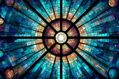 Colorful Stained Glass Dome Product Image 1