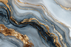 Luxury Grey Blue Marble with Gold Glitter Product Image 1