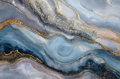 Luxury Blue Grey Agate Marble with Gold Glitter Product Image 1