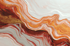 Luxury Orange Agate Marble with Gold Glitter Product Image 1