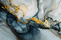 Luxury Black Blue Marble with Gold Veins Product Image 1