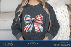 Coquette Bow USA Flag PNG | Girly 4th of July PNG for Tees, Product Image 4