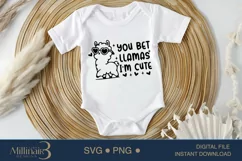 You Bet Llamas I'm Cute Zoo Animals SVG Product Image 1