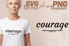 4x Christian Quotes Courage Worthy SVG Cut Files PNG DIY Product Image 2