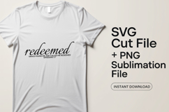 4x Christian Quotes Redeemed Hallelujah SVG Cut Files God Product Image 2