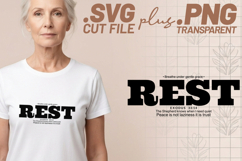 4x Christian Quotes Rest Mercy SVG Cut Files Trust Quietly Product Image 2