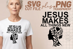 4x Christian Quotes Jesus Makes All SVG Cut Files DIY Faith Product Image 2