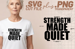 4x Christian Quotes Strength Made Quiet SVG Cut Files DIY Product Image 2