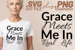 4x Christian Quotes Grace Mode SVG Cut Files Spiritual Hope Product Image 2