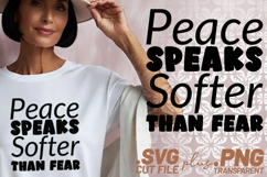 4x Religious Quotes Peace Prayer SVG Cut Files Cricut Shirt Product Image 2