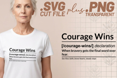 4x Christian Quotes Courage Wins SVG Cut Files Kingdom Pray Product Image 2