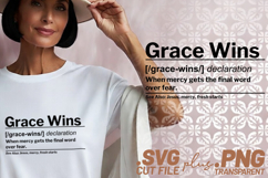 4x Christian Quotes Grace Wins Love Mercy SVG Cut Files Soul Product Image 2