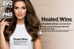 4x Christian Quotes Healed Wins SVG Cut Files Daily Bread Co Product Image 2